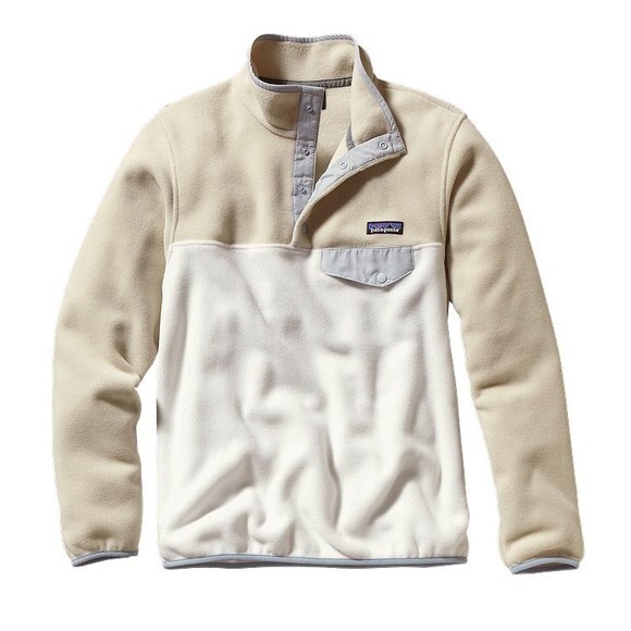Patagonia Tops - White and tan Patagonia fleece pullover
